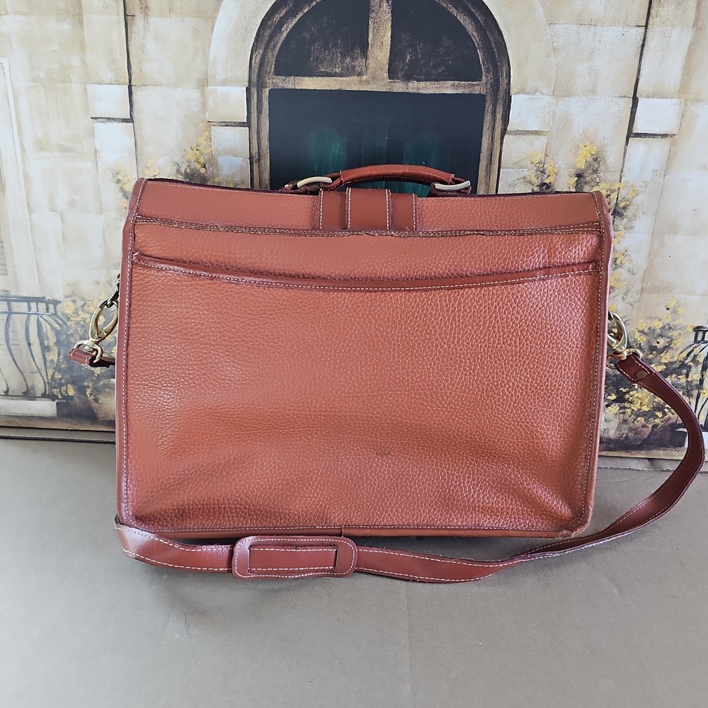 Vintage Dooney & Bourke Awl leather extra large messenger bag Excellent! - Picture 6 of 16